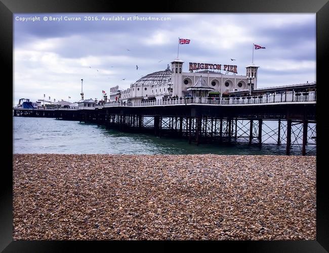 Majestic Brighton Pier Framed Print by Beryl Curran
