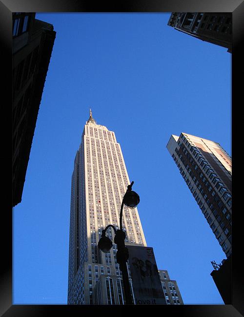 Empire State Different View Framed Print by Catherine Fowler