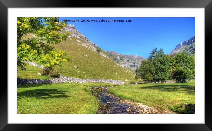 Below Gordale Scar Panorama Framed Mounted Print by Colin Williams Photography