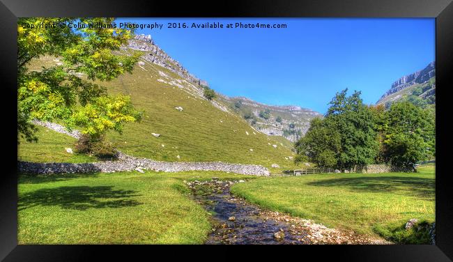 Below Gordale Scar Panorama Framed Print by Colin Williams Photography