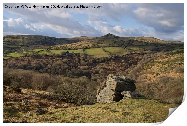 From Bench Tor to Sharp Tor Print by Pete Hemington