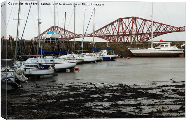 QUEENSFERRY HARBOUR Canvas Print by andrew saxton