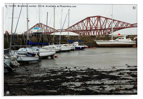QUEENSFERRY HARBOUR Acrylic by andrew saxton