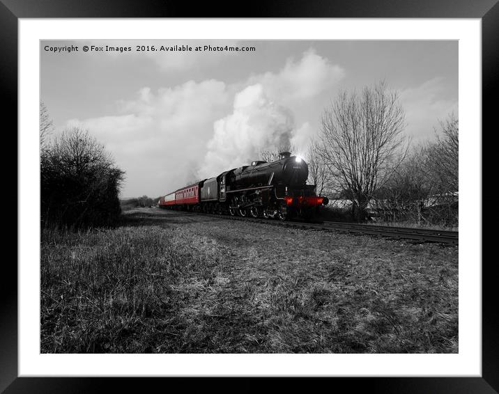 44871 Stainer class black 5 steam train Framed Mounted Print by Derrick Fox Lomax