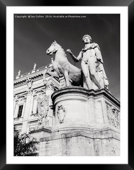 Statue of Castor, Rome Framed Mounted Print by Ian Collins