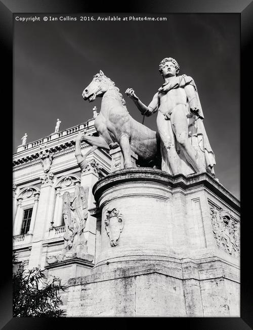 Statue of Castor, Rome Framed Print by Ian Collins