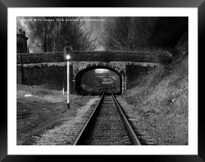 Railway bridge Framed Mounted Print by Derrick Fox Lomax