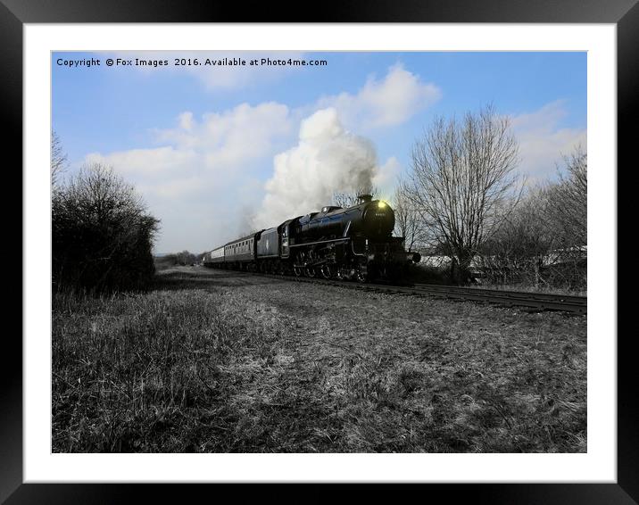 44871 Stainer class black 5 steam train Framed Mounted Print by Derrick Fox Lomax