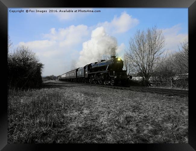 44871 Stainer class black 5 steam train Framed Print by Derrick Fox Lomax