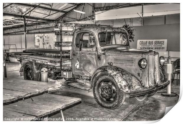 Vintage Pickup Truck Print by Hans Goepel Photographer