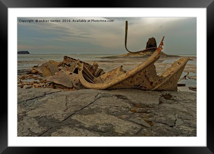WRECKED UP Framed Mounted Print by andrew saxton