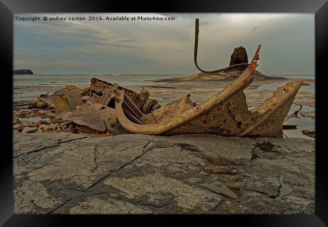 WRECKED UP Framed Print by andrew saxton