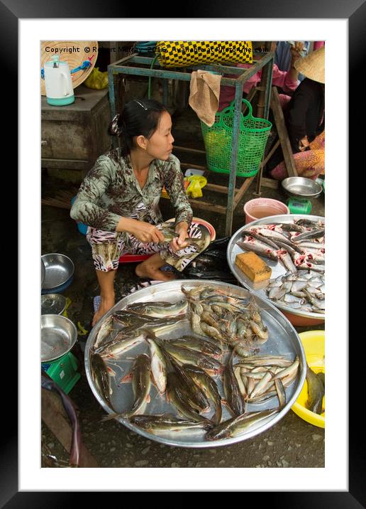 Vietnamese Fish Seller Framed Mounted Print by Robert Murray
