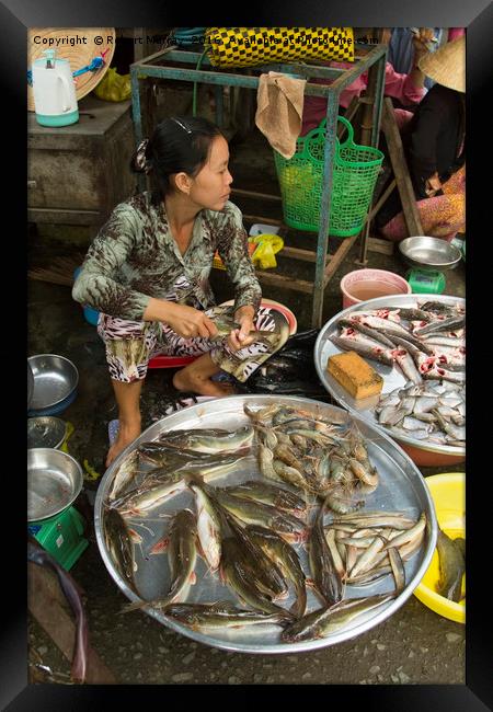 Vietnamese Fish Seller Framed Print by Robert Murray