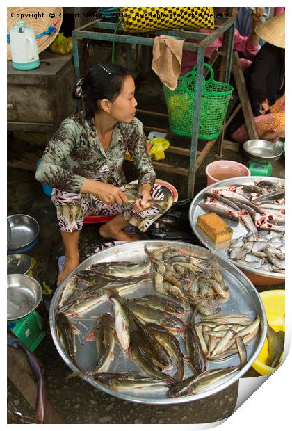 Vietnamese Fish Seller Print by Robert Murray