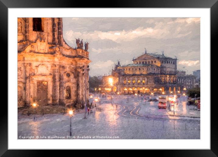 Dresden Framed Mounted Print by Julie Woodhouse
