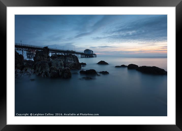 Mumbles Pier Morning Framed Mounted Print by Leighton Collins
