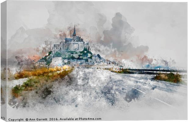 Mont Saint Michel Canvas Print by Ann Garrett