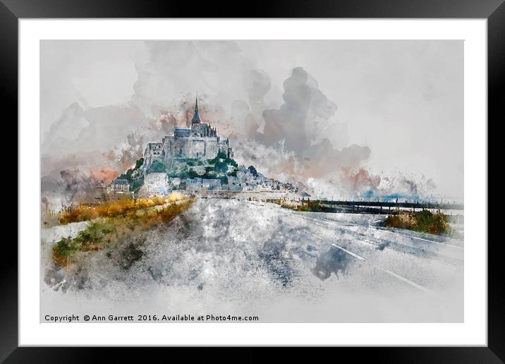 Mont Saint Michel Framed Mounted Print by Ann Garrett