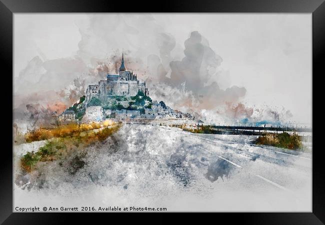 Mont Saint Michel Framed Print by Ann Garrett