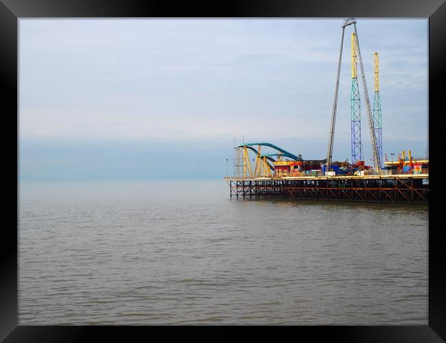 South Pier,Blackpool,Uk. Framed Print by Victor Burnside