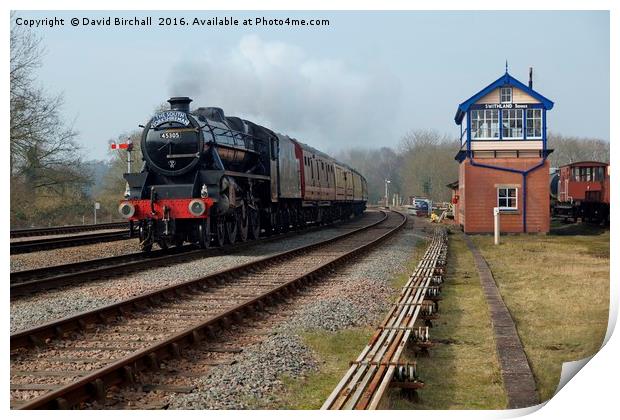 Black Five 45305 at Swithland Box Print by David Birchall