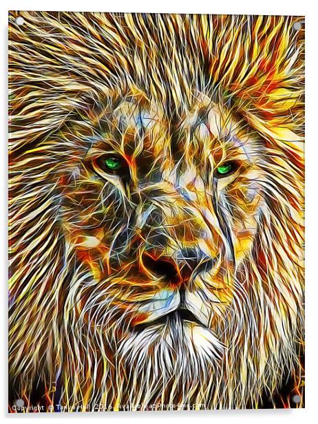 The Majestic Lion Acrylic by Tanya Hall