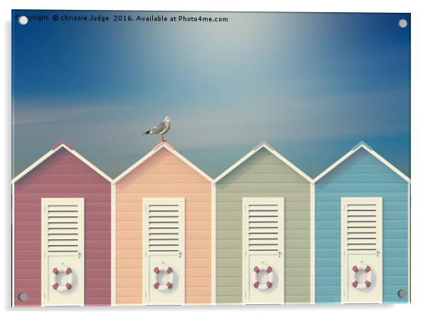 beach huts  Acrylic by Heaven's Gift xxx68