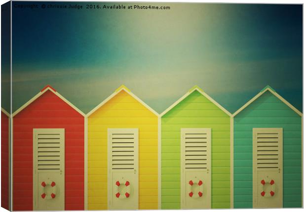 the little row of beach huts  Canvas Print by Heaven's Gift xxx68
