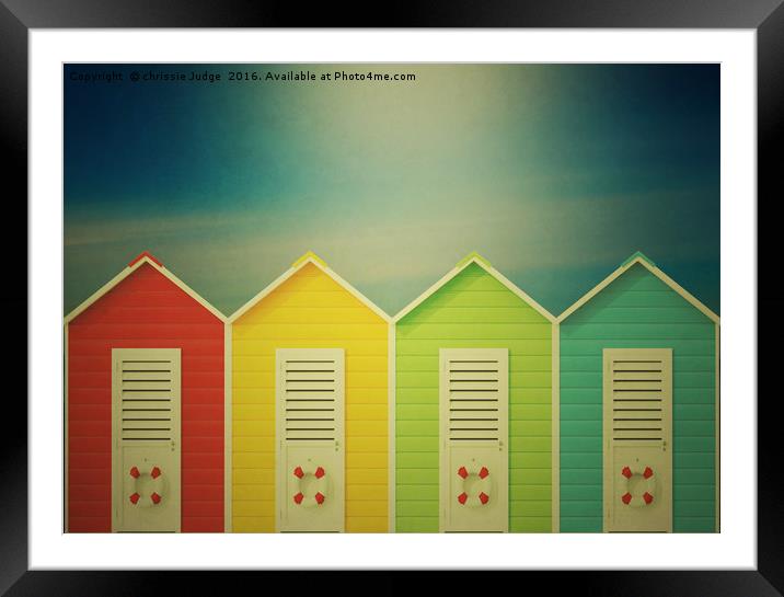 the little row of beach huts  Framed Mounted Print by Heaven's Gift xxx68