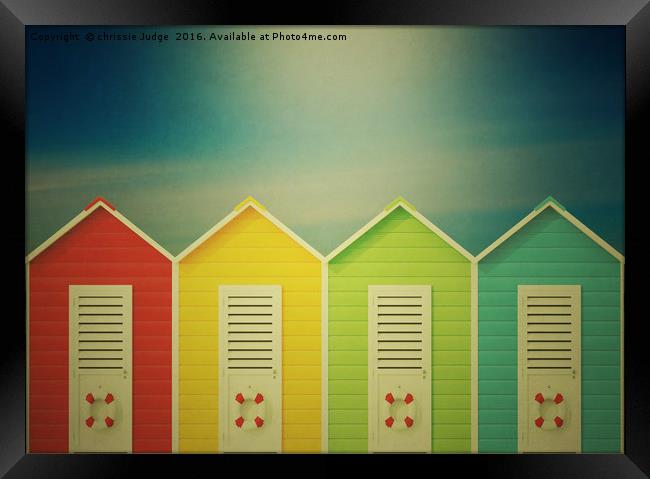 the little row of beach huts  Framed Print by Heaven's Gift xxx68