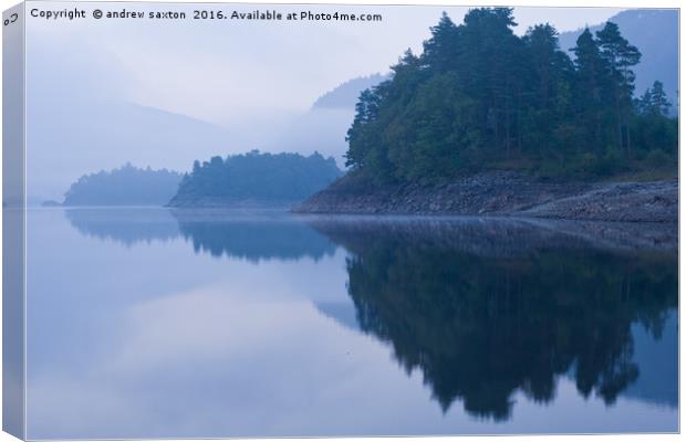 MISTY REFLECTION Canvas Print by andrew saxton