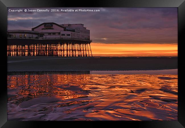 North Pier Sunset Framed Print by Jason Connolly