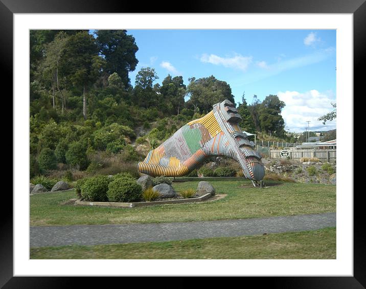 The Grand Gumboot of Taihape Framed Mounted Print by Craig Law