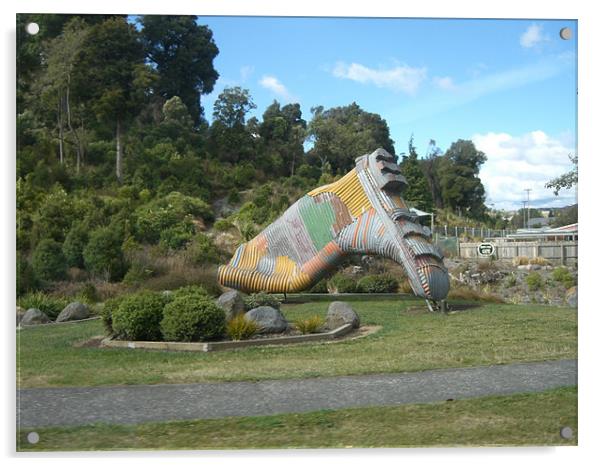 The Grand Gumboot of Taihape Acrylic by Craig Law
