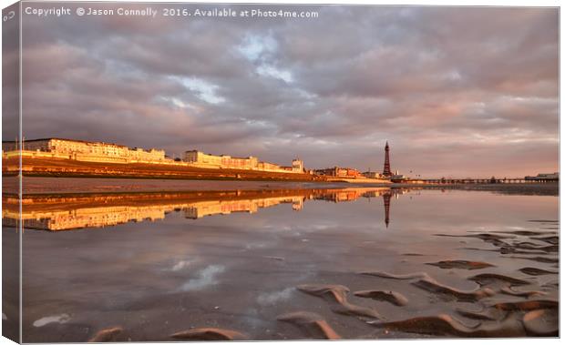 Blackpool reflections Canvas Print by Jason Connolly