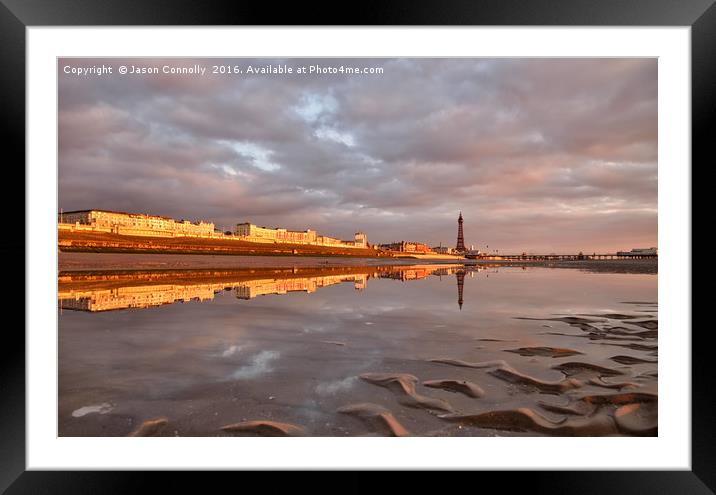 Blackpool reflections Framed Mounted Print by Jason Connolly