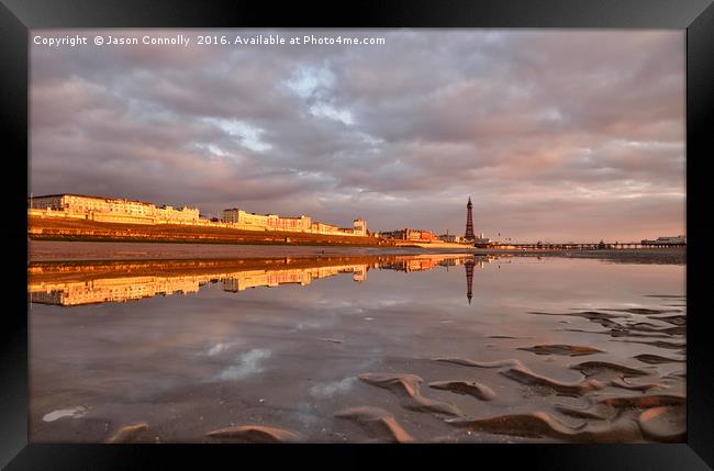 Blackpool reflections Framed Print by Jason Connolly