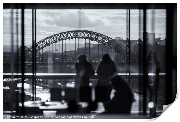 View to the Tyne Bridge Print by Paul Appleby