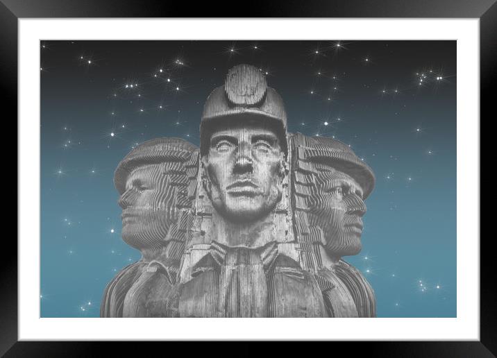 Miners In The Mist Framed Mounted Print by Steve Purnell