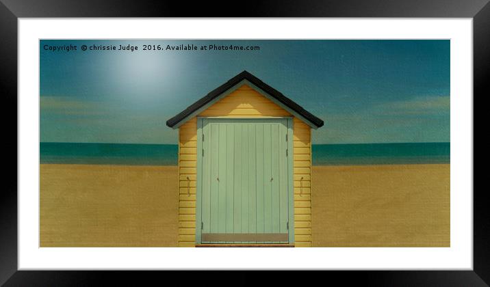bournemouth beach-hut and sea  Framed Mounted Print by Heaven's Gift xxx68