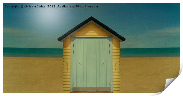 bournemouth beach-hut and sea  Print by Heaven's Gift xxx68