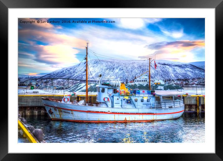 Tromso Fishing Boat Framed Mounted Print by Ian Danbury