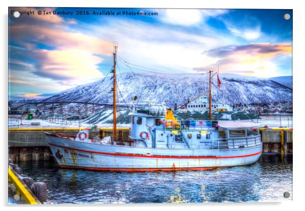 Tromso Fishing Boat Acrylic by Ian Danbury