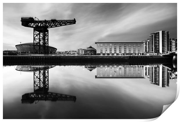 Clyde Waterfront Mono Print by Grant Glendinning