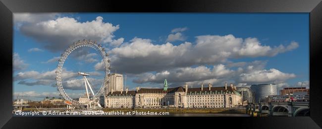 London Eye Framed Print by Adrian Evans