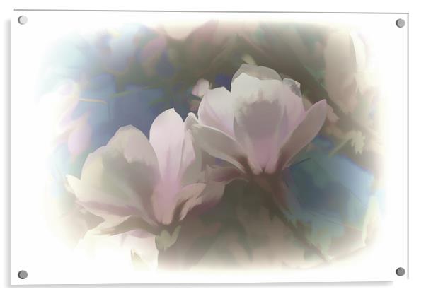 Soft Magnolia Acrylic by Lynn Carter