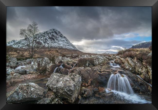 Mountain falls Framed Print by Jonathon barnett