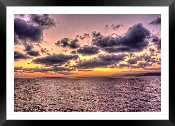 Sunrise in the Aegean Framed Mounted Print by Tom Gomez