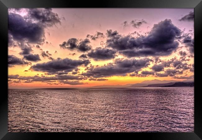 Sunrise in the Aegean Framed Print by Tom Gomez
